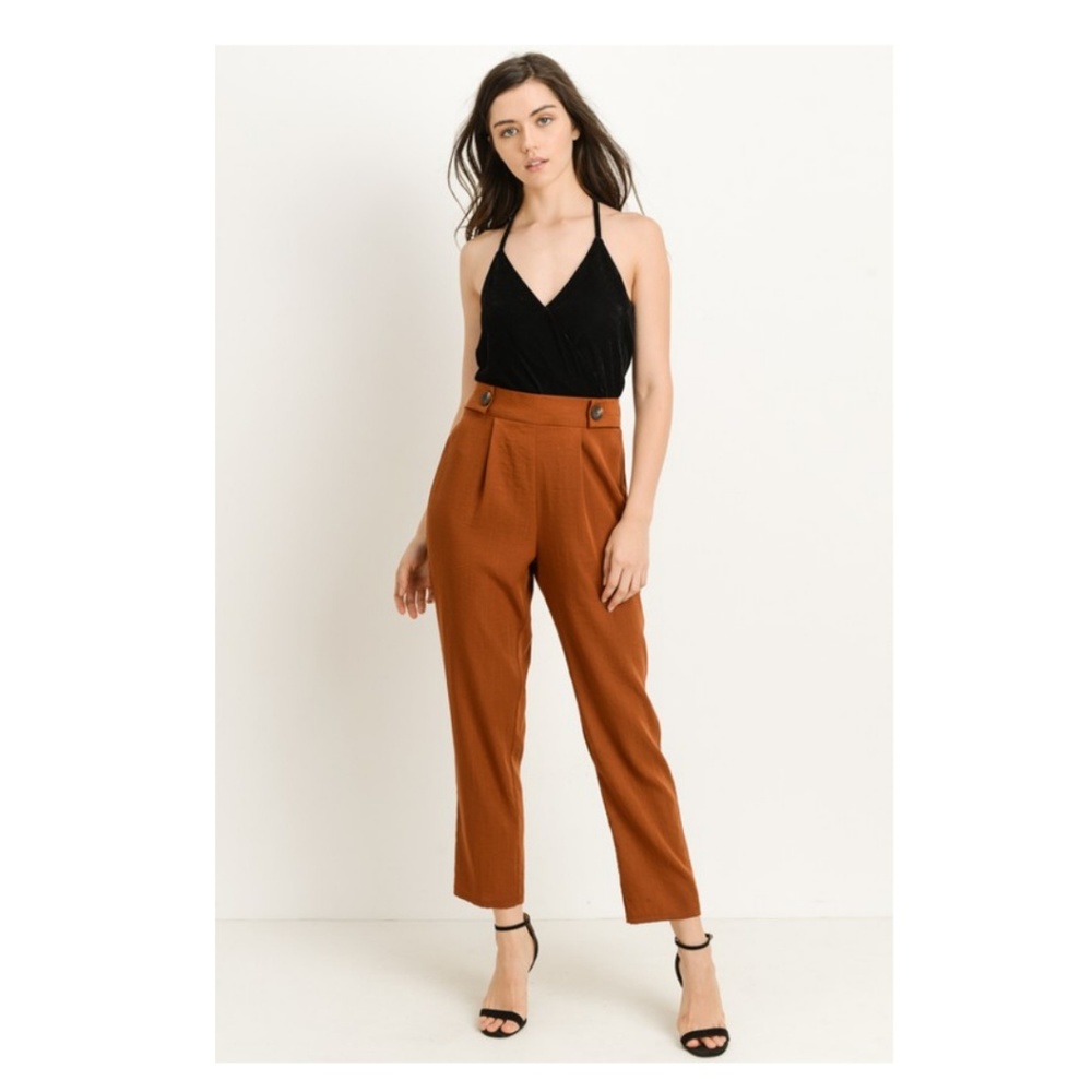 🔥LAST ONE!🔥(small) Pleated High Waist Ankle Pant - Picture 3 of 5